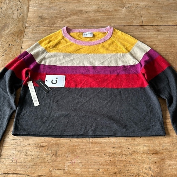 NWT Anthropologie Callahan Color block sweater size xl - Picture 1 of 9